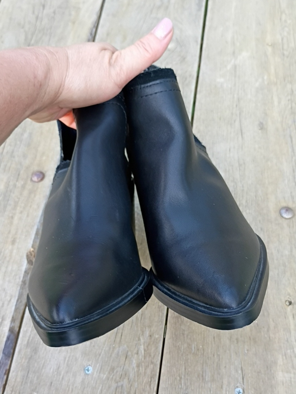 Vince Camuto Riggie Leather Heeled Bootie Size 8 M - Picture 4 of 12